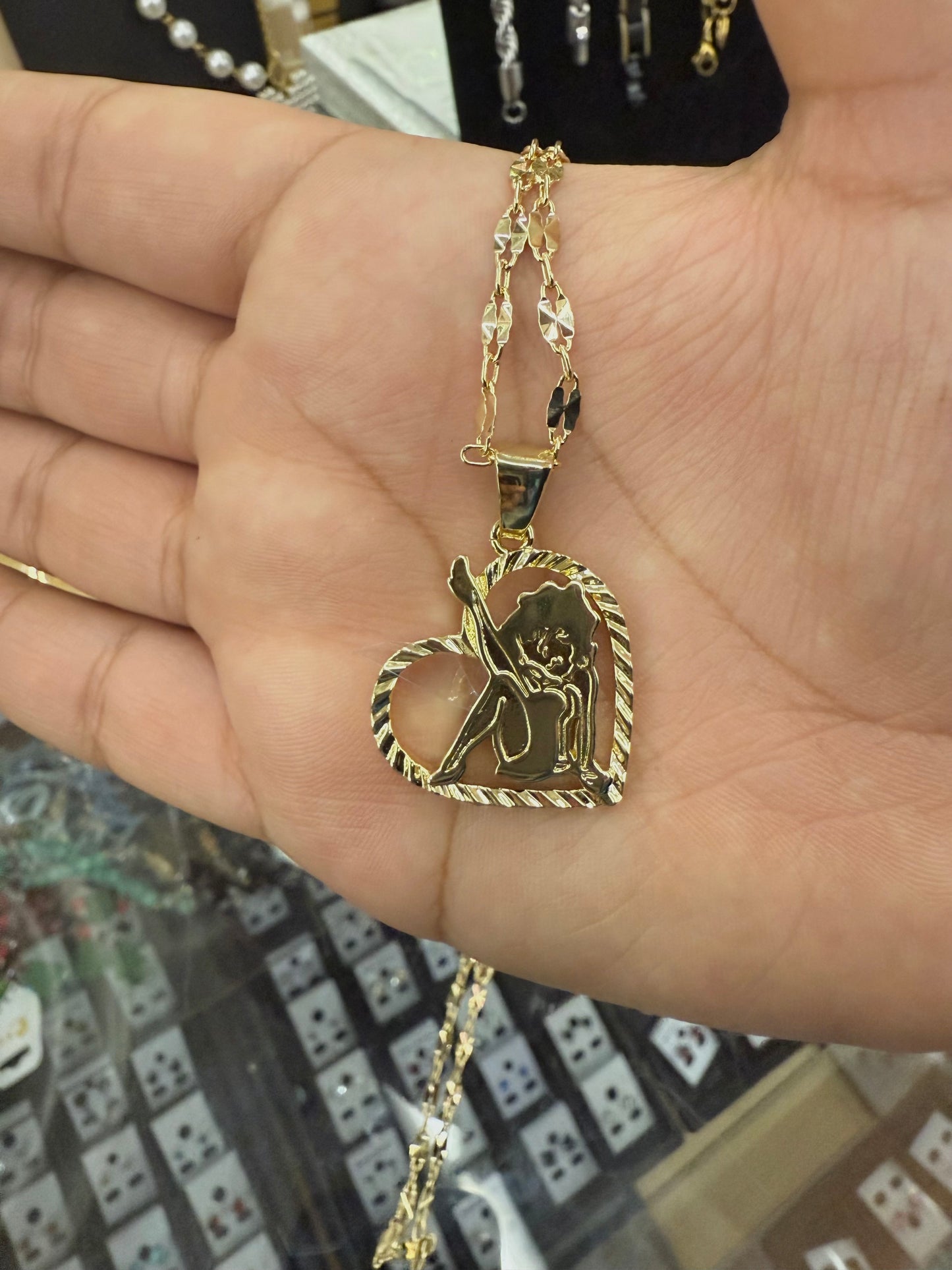 Betty Boop Heart Necklace