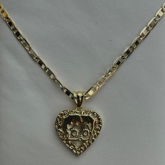 Betty Boop Nugget Heart Necklace
